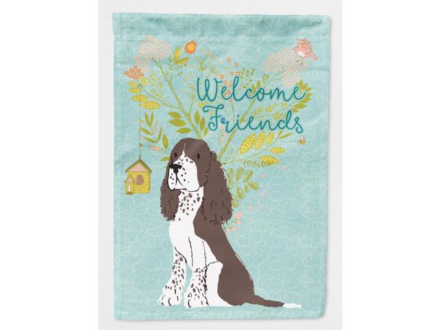 Welcome Friends Brown Springer Spaniel Flag Garden Size BB7622GF