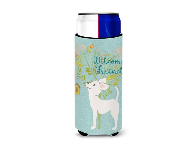 Welcome Friends White Chihuahua Michelob Ultra Hugger for slim cans BB7629MUK