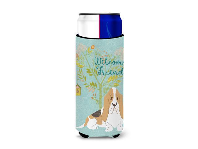 Welcome Friends Basset Hound Michelob Ultra Hugger for slim cans BB7600MUK