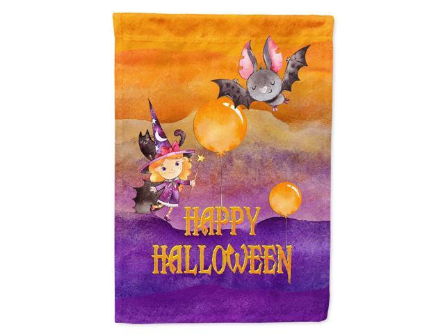Halloween Little Witch and Bat Flag Canvas House Size BB7458CHF