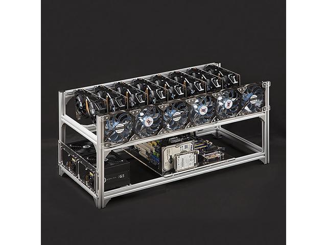 NeweggBusiness - 6 GPU All Aluminum Stackable Open Air Mining
