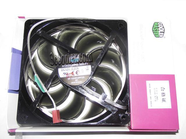 Cooler Master 120*25MM 12CM A12025-20RB-3BN-F1 DF1202512RFUN R4-L2R-20AC-GP 12V 037A 3 wires 3 pins blue led case fan