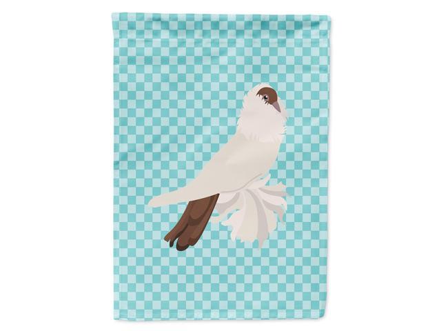 Caroline's Treasures BB8118CHF German Helmet Pigeon Blue Check Canvas House Flag Size Multicolor