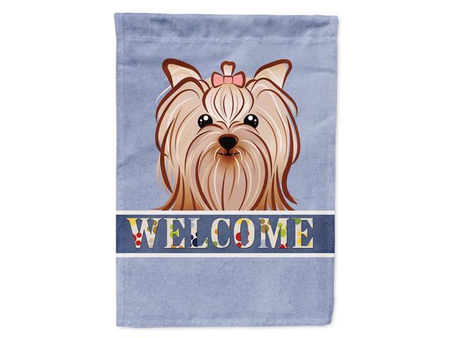Caroline's Treasures BB1390CHF Yorkie Yorkishire Terrier Welcome Flag Canvas Large Multicolor