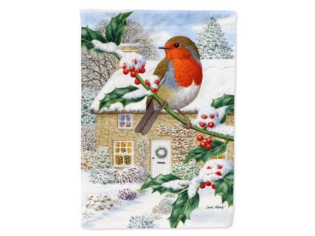 Caroline's Treasures ASA2070CHF European Robin Canvas House Size Flag Multicolor Large