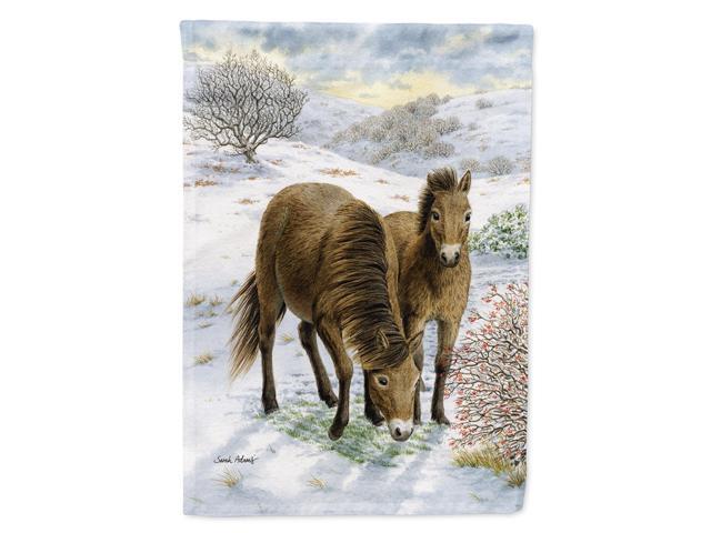 Caroline's Treasures ASA2032CHF Exmoor Ponies Horse Canvas House Size Flag Multicolor Large