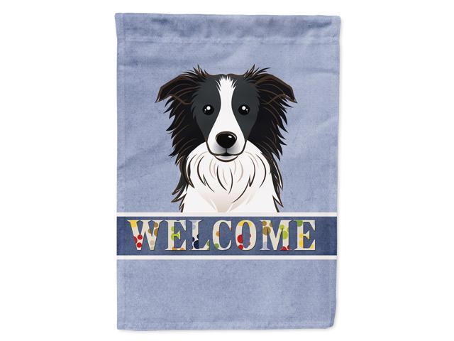 Caroline's Treasures BB1427CHF Border Collie Welcome Flag Canvas Large Multicolor