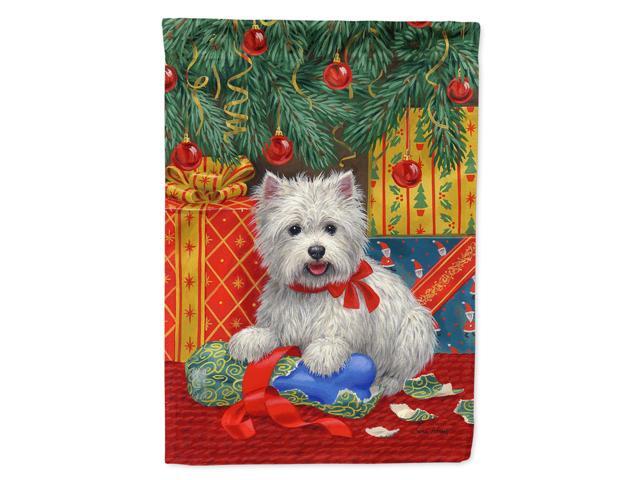 Caroline's Treasures ASA2080CHF Westie Christmas Packages Canvas House Size Flag Multicolor Large
