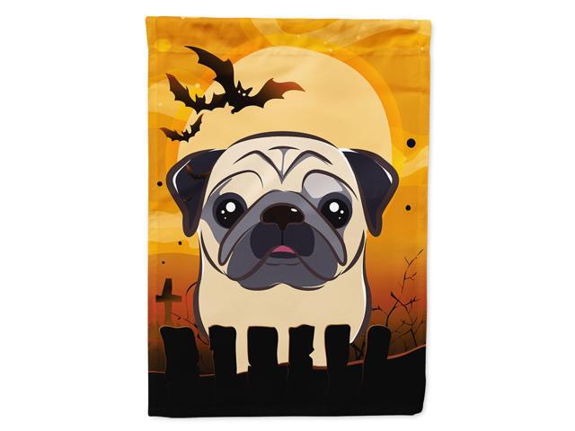 Caroline's Treasures BB1820CHF Halloween Fawn Pug Canvas House Size Flag Multicolor Large