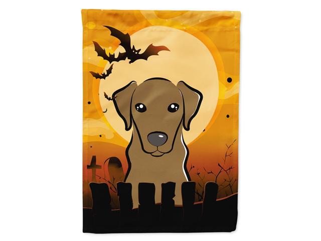 Caroline's Treasures BB1792CHF Halloween Chocolate Labrador Canvas House Size Flag Multicolor Large