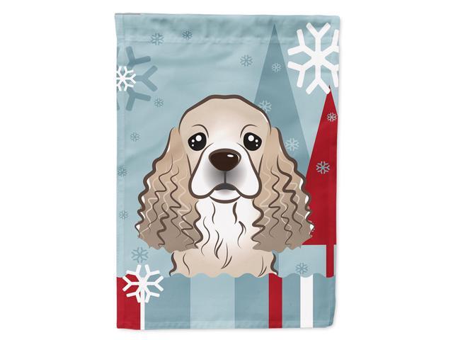 Caroline's Treasures BB1712CHF Winter Holiday Cocker Spaniel Canvas House Size Flag Multicolor Large