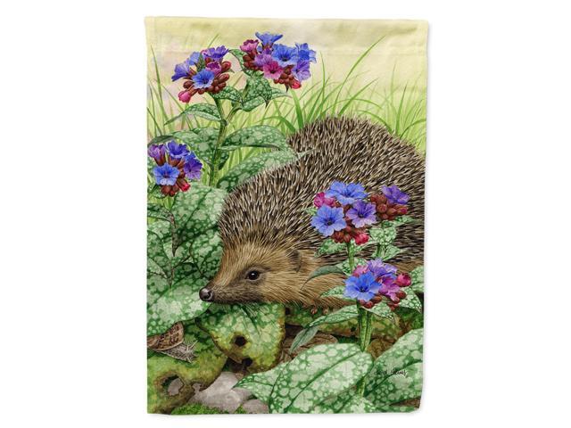 Caroline's Treasures ASA2022CHF Hedgehog Canvas House Size Flag Multicolor Large