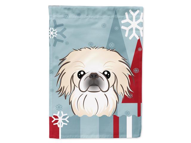 Caroline's Treasures BB1717CHF Winter Holiday Pekingese Canvas House Size Flag Multicolor Large