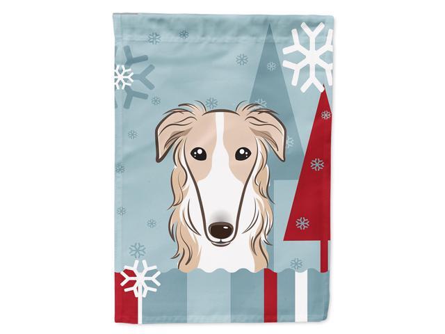 Caroline's Treasures BB1724CHF Winter Holiday Borzoi Canvas House Size Flag Multicolor Large