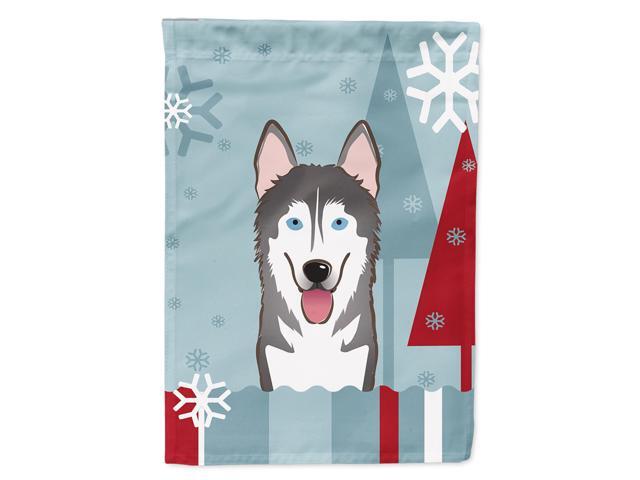 Caroline's Treasures BB1714CHF Winter Holiday Alaskan Malamute Canvas House Size Flag Multicolor Large