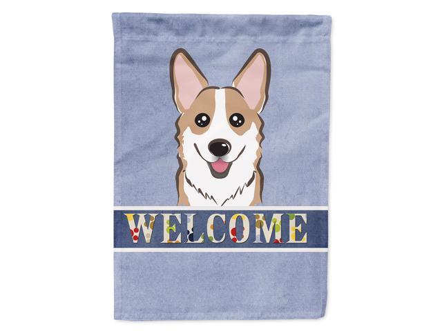 Caroline's Treasures BB1439CHF Sable Corgi Welcome Flag Canvas Large Multicolor