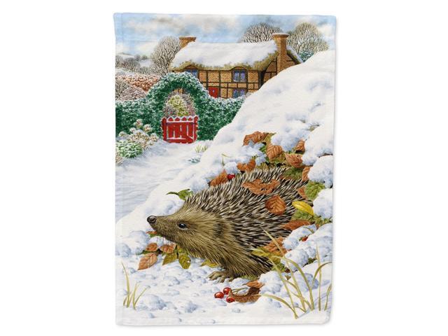 Caroline's Treasures ASA2158CHF Hedgehog Holiday Canvas House Size Flag Multicolor Large