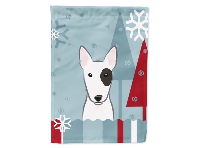 Caroline's Treasures BB1705CHF Winter Holiday Bull Terrier Canvas House Size Flag Multicolor Large