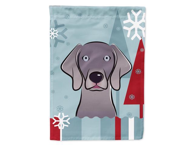 Caroline's Treasures BB1727CHF Winter Holiday Weimaraner Canvas House Size Flag Multicolor Large