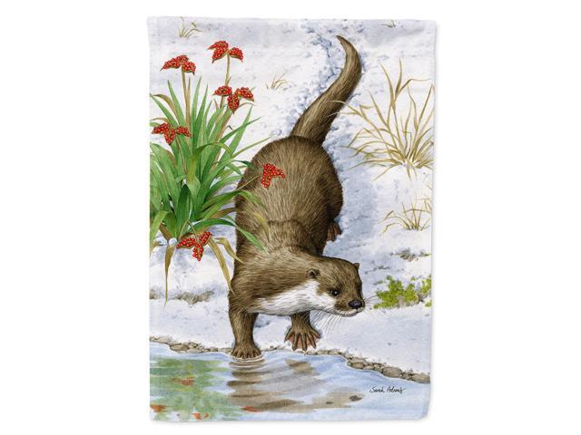 Caroline's Treasures ASA2048CHF Otter by the Water Canvas House Size Flag Multicolor Large