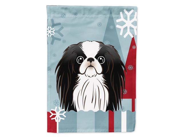 Caroline's Treasures BB1726CHF Winter Holiday Japanese Chin Canvas House Size Flag Multicolor Large