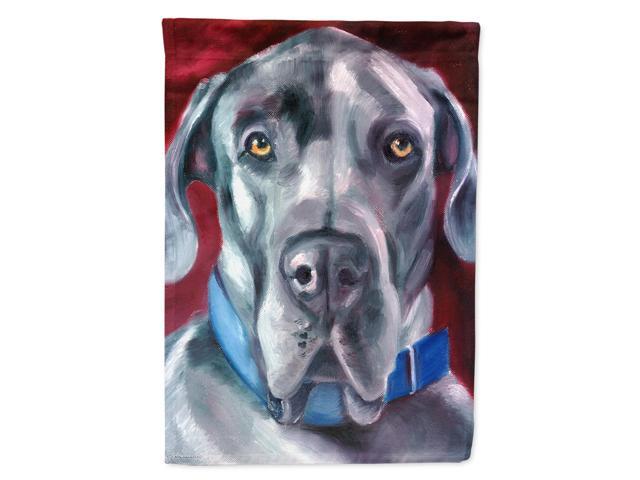 Caroline's Treasures 7310CHF Great Dane Natural Ears Blue Collar Flag Canvas Large Multicolor