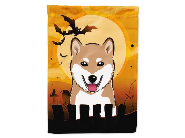Caroline's Treasures BB1783CHF Halloween Shiba Inu Canvas House Size Flag Multicolor Large