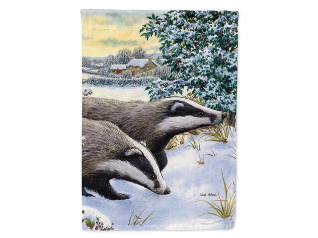 Caroline's Treasures ASA2041CHF Badgers Two of a Kind Canvas House Size Flag Multicolor Large