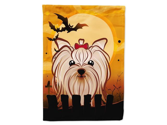 Caroline's Treasures BB1762CHF Halloween Yorkie Yorkishire Terrier Canvas House Size Flag Multicolor Large