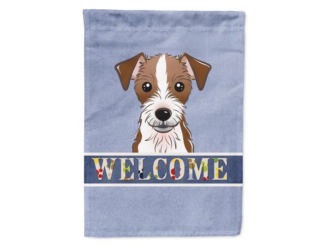 Caroline's Treasures BB1388CHF Jack Russell Terrier Welcome Flag Canvas Large Multicolor