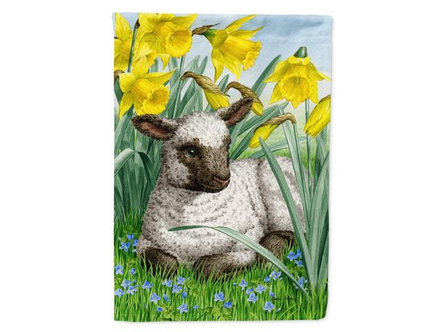 Caroline's Treasures ASA2025CHF Lamb Canvas House Size Flag Multicolor Large