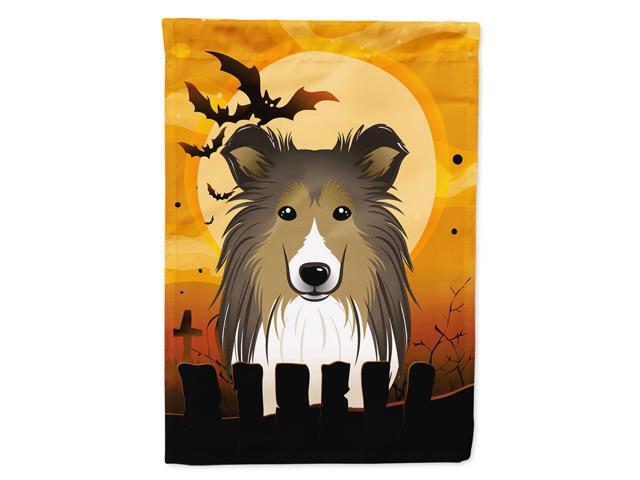 Caroline's Treasures BB1800CHF Halloween Sheltie Canvas House Size Flag Multicolor Large