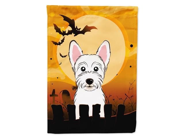 Caroline's Treasures BB1784CHF Halloween Westie Canvas House Size Flag Multicolor Large