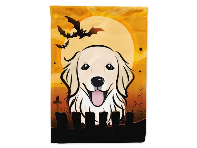 Caroline's Treasures BB1763CHF Halloween Golden Retriever Canvas House Size Flag Multicolor Large