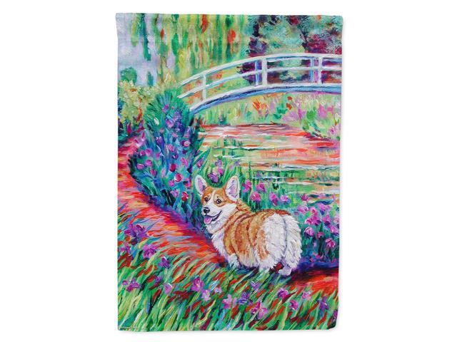 Caroline's Treasures 7298CHF Corgi Footbridge Flag Canvas Large Multicolor
