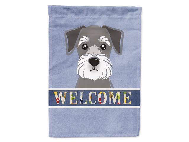 Caroline's Treasures BB1392CHF Schnauzer Welcome Flag Canvas Large Multicolor