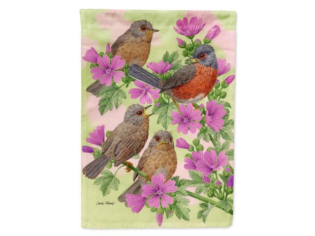 Caroline's Treasures ASA2127CHF Warbler Family Canvas House Size Flag Multicolor Large