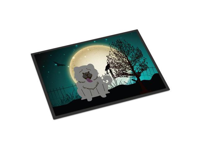 Caroline's Treasures Halloween Scary Chow Blue Indoor or Outdoor Mat 18x27 BB2329MAT 18 x 27 Multicolor