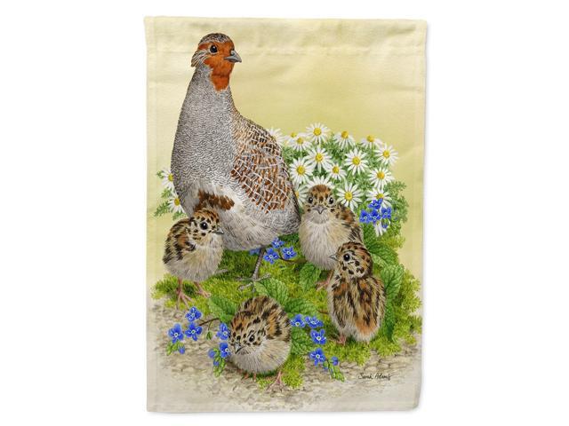 Caroline's Treasures ASA2162CHF Partridge and Chicks Canvas House Size Flag Multicolor Large