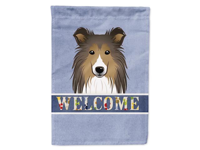 Caroline's Treasures BB1428CHF Sheltie Welcome Flag Canvas Large Multicolor