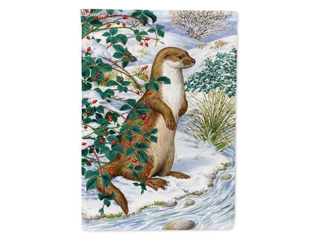 Caroline's Treasures ASA2047CHF Otter Canvas House Size Flag Multicolor Large