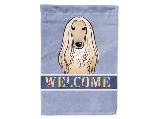 Caroline's Treasures BB1430CHF Afghan Hound Welcome Flag Canvas Large Multicolor