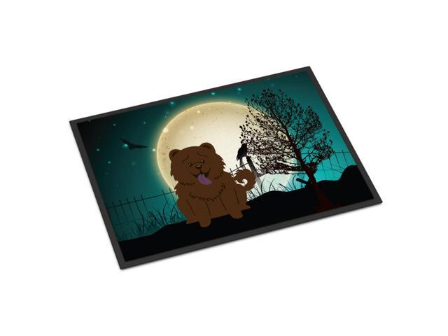 Caroline's Treasures Halloween Scary Chow Chocolate Indoor or Outdoor Mat 18x27 BB2331MAT 18 x 27 Multicolor