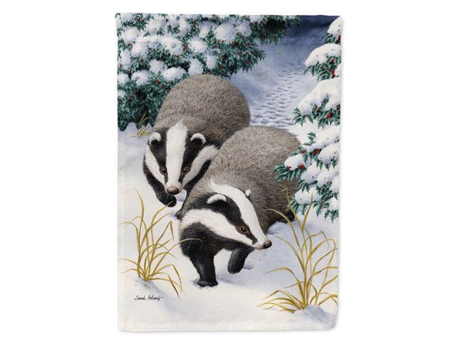 Caroline's Treasures ASA2038CHF Badgers on the Move Canvas House Size Flag Multicolor Large