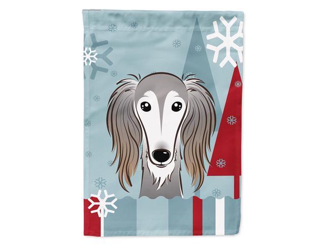 Caroline's Treasures BB1725CHF Winter Holiday Saluki Canvas House Size Flag Multicolor Large
