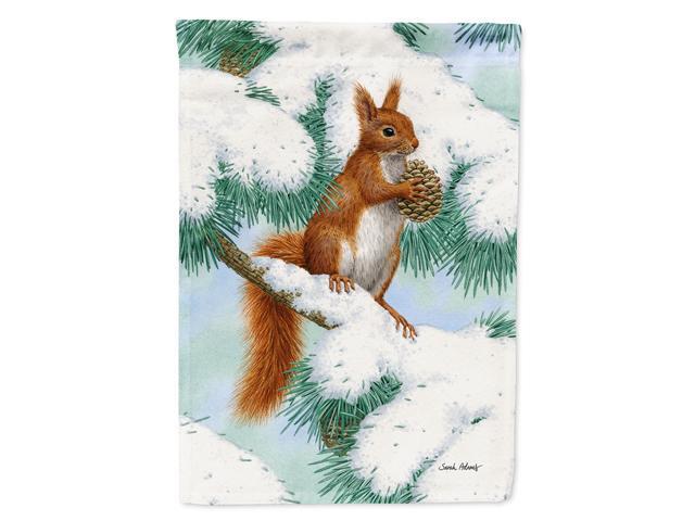 Caroline's Treasures ASA2033CHF Red Squirrel with Pine Cone Canvas House Size Flag Multicolor Large