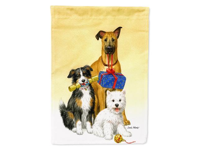 Caroline's Treasures ASA2168CHF Westie German Shepherd and Aussie Canvas House Size Flag Multicolor Large