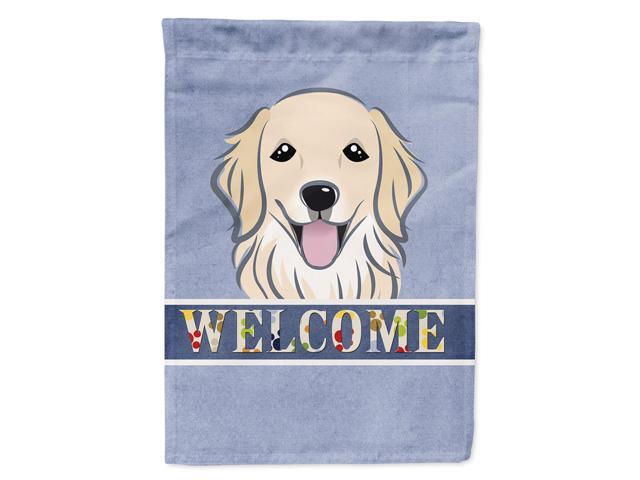 Caroline's Treasures BB1391CHF Golden Retriever Welcome Flag Canvas Large Multicolor