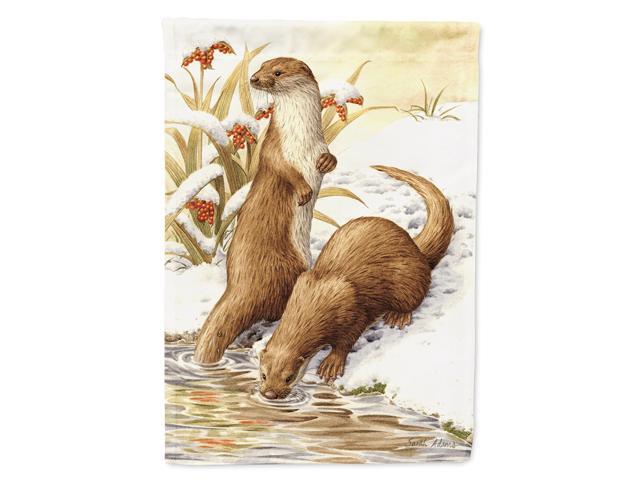 Caroline's Treasures ASA2005CHF Otters & Gladon Irises Canvas House Size Flag Multicolor Large