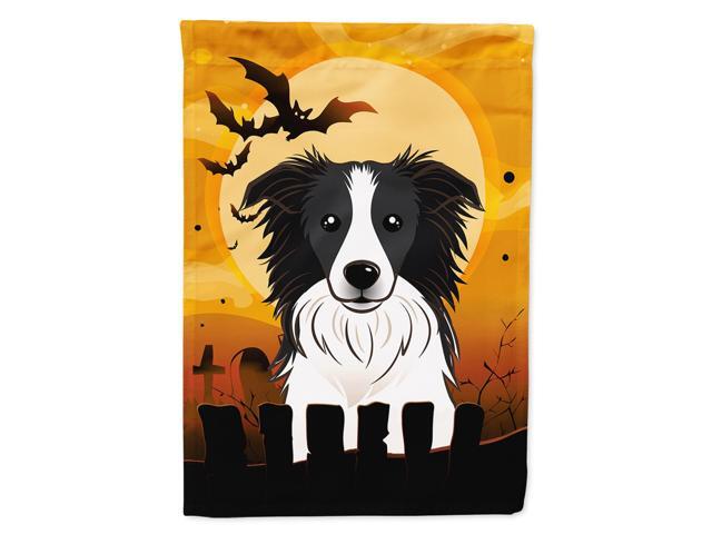 Caroline's Treasures BB1799CHF Halloween Border Collie Canvas House Size Flag Multicolor Large